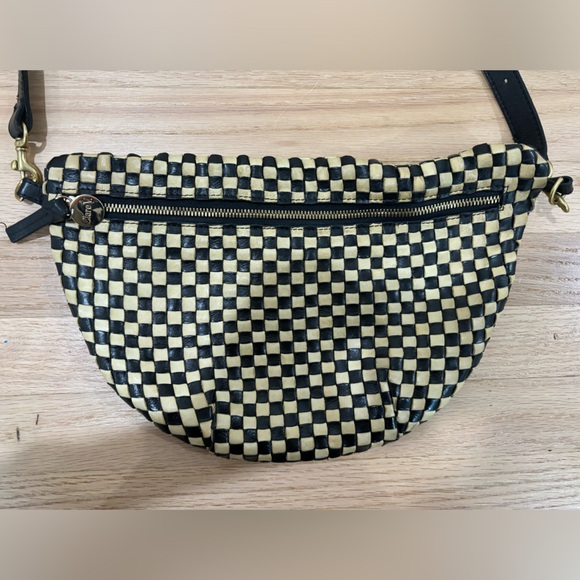 Clare V Checkered Black and Tan Crossbody Bag - Picture 4 of 11